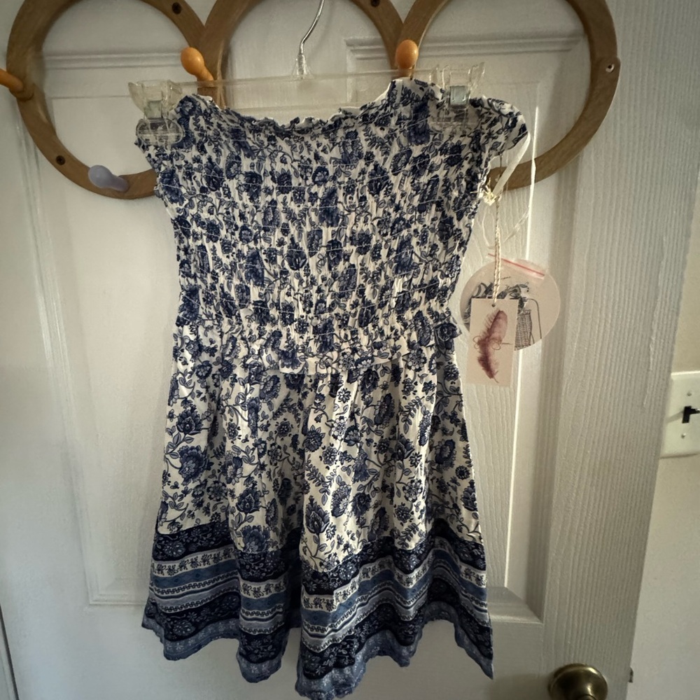 Jessica Simpson Floral Blue and White Dress